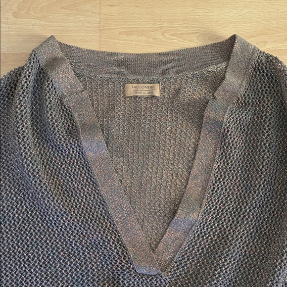 Falconeri  bronze knit v neck Sweater - Picture 10 of 10